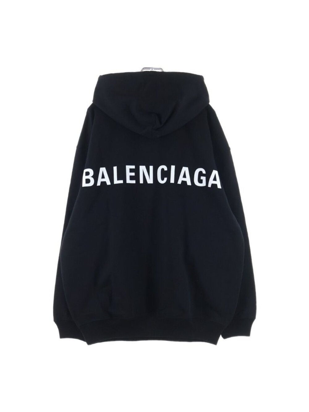 Balenciaga Back Logo Oversized Hoodiehoodie Black